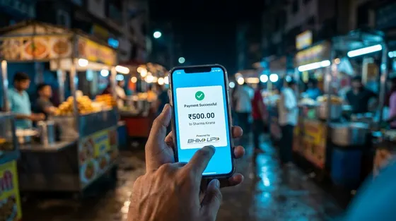 UPI payment on a phone funding a SkyinPlay betting ID instantly